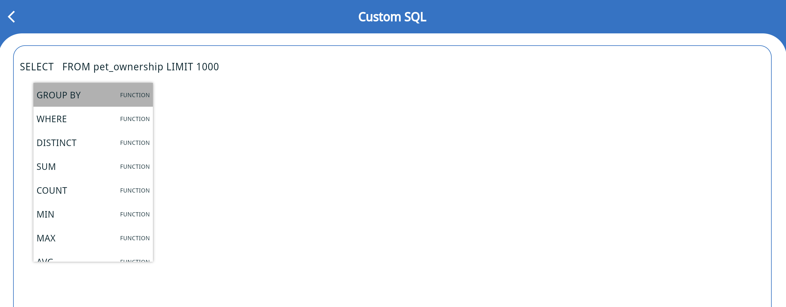표 형식으로 데이터가 표시된 Zing Data의 SQL 쿼리 결과 화면